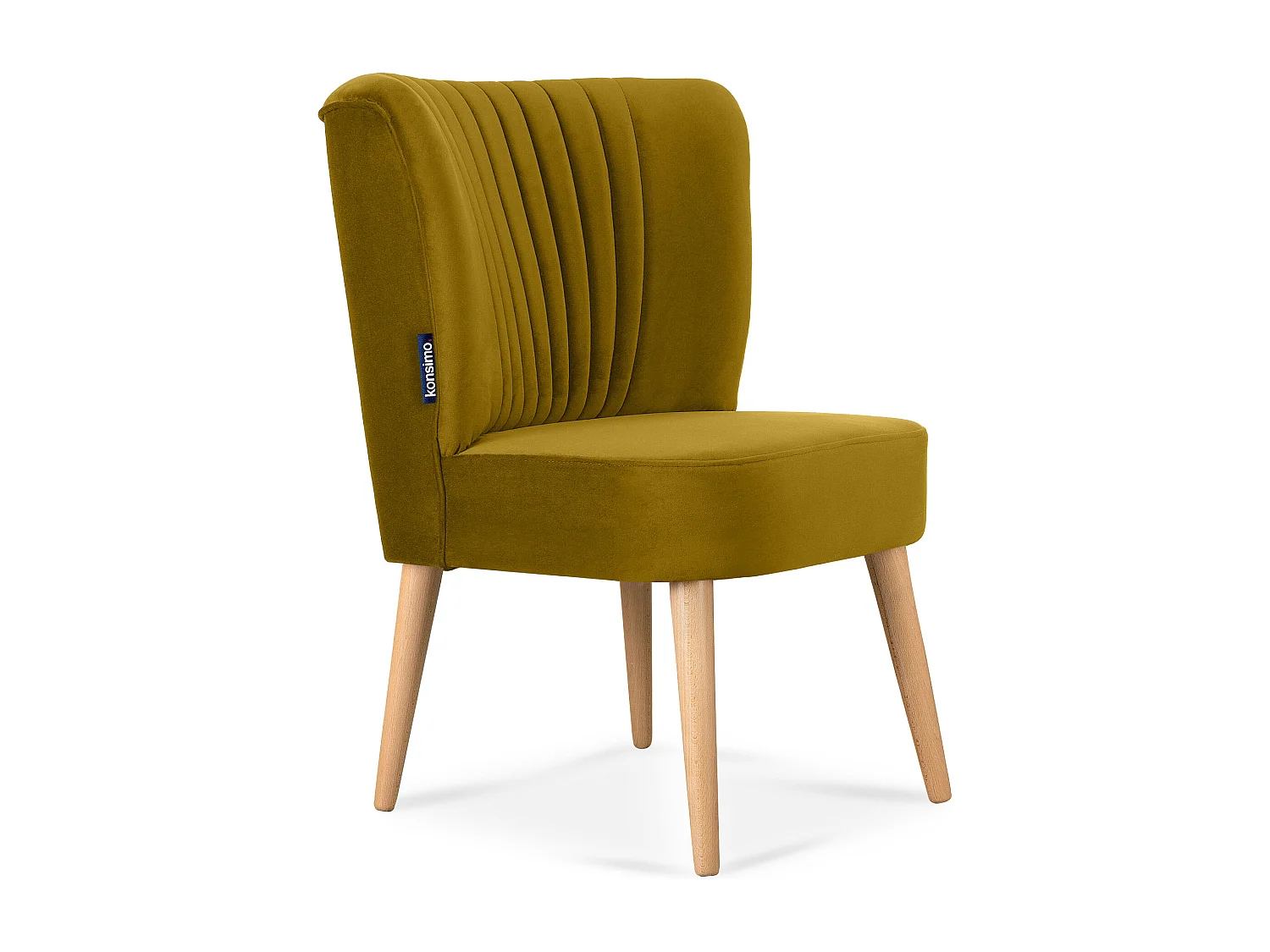 Einzelsessel - Gelb/Buche Dekor - DUCO
