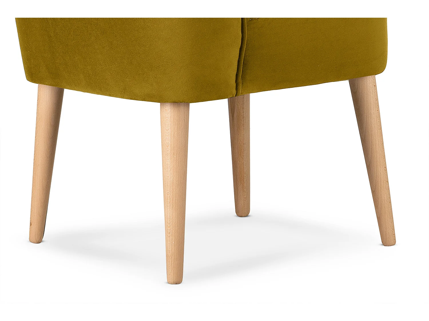 Einzelsessel - Gelb/Buche Dekor - DUCO