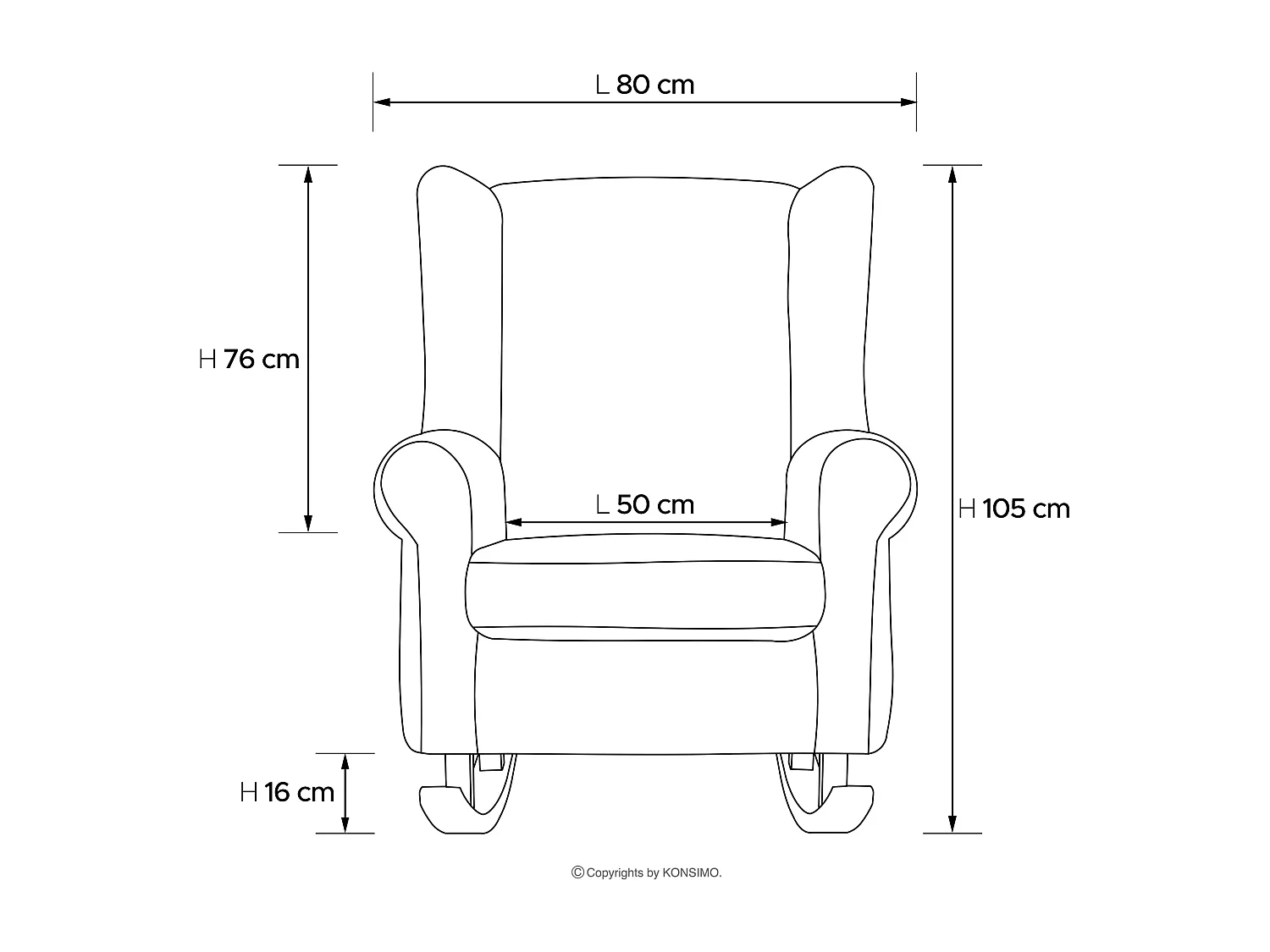 Schaukelsessel - Weiß - TULES