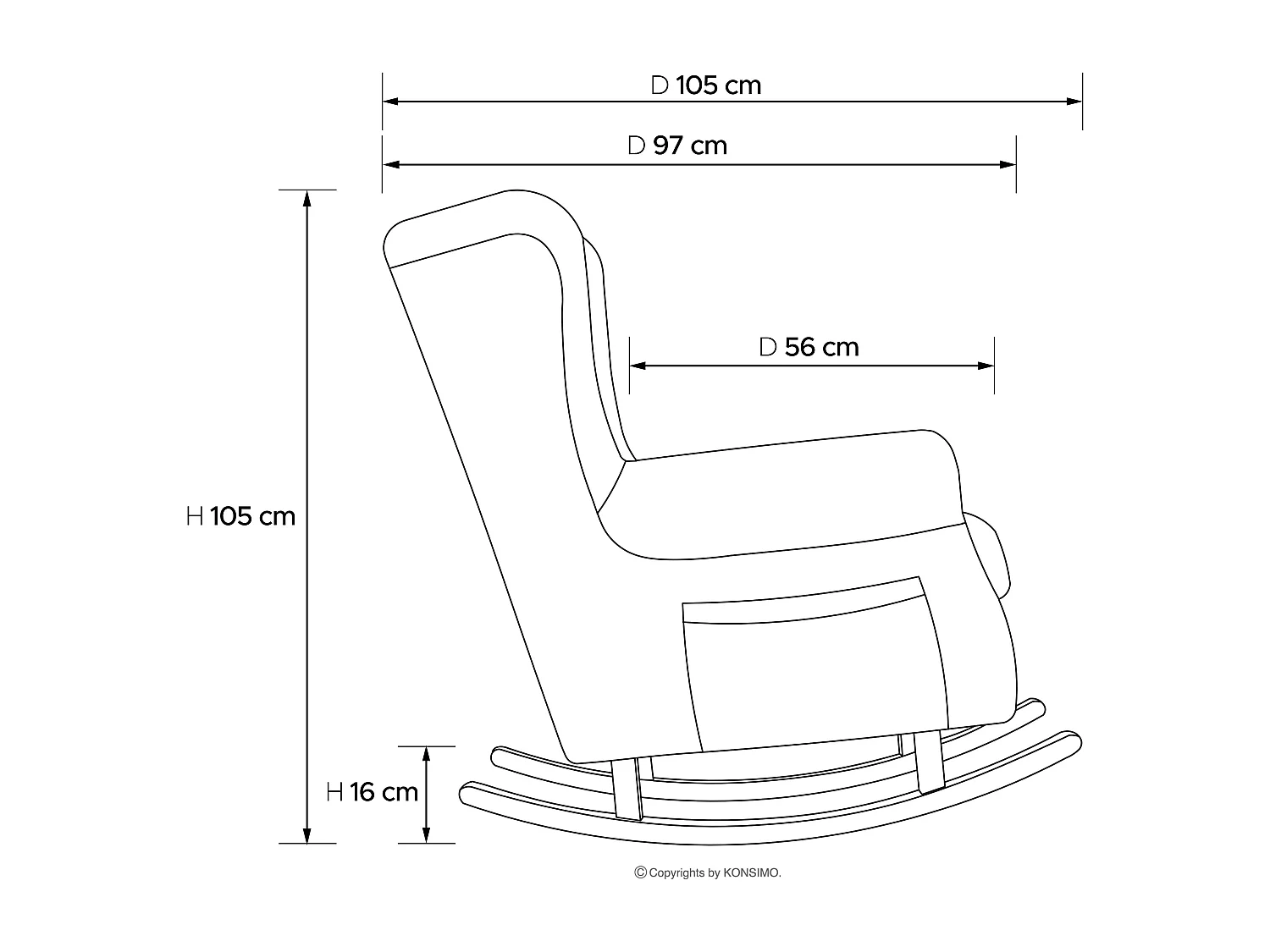 Schaukelsessel - Beige - TULES