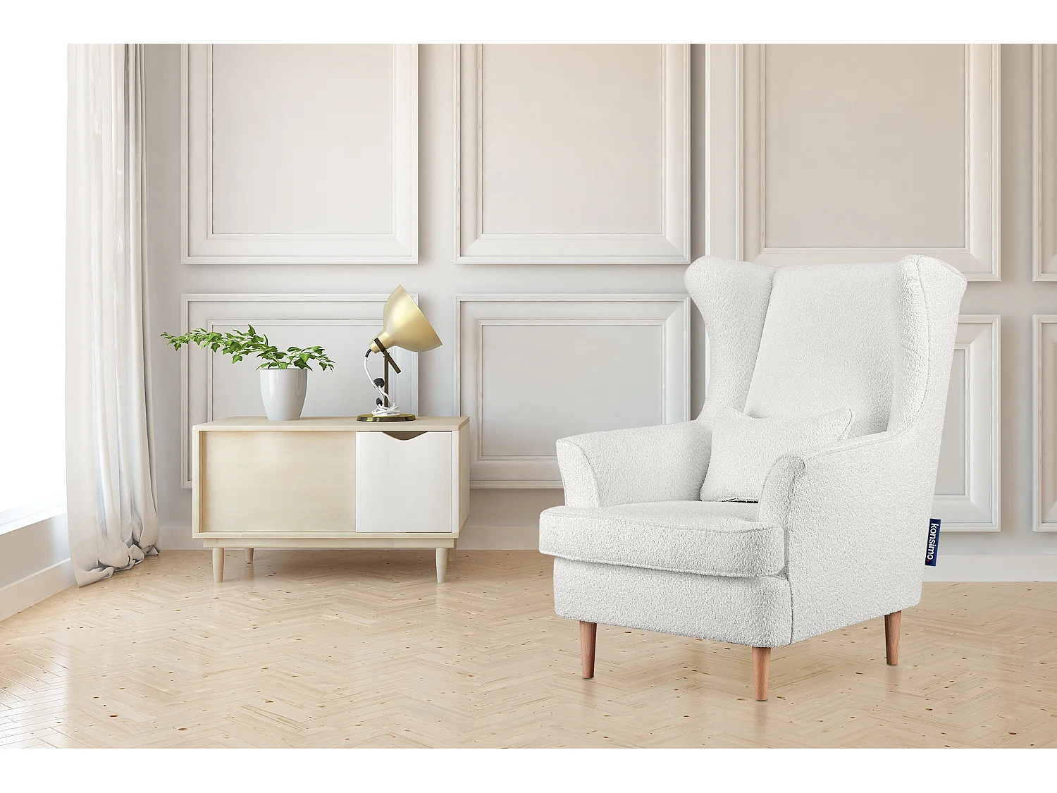 Ohrensessel - Weiß - STRALIS