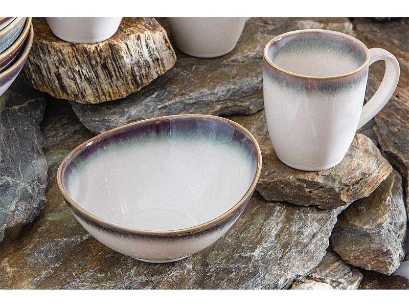 Frühstücksset 6 Personen 12-tlg - mehrfarbig - FREJA