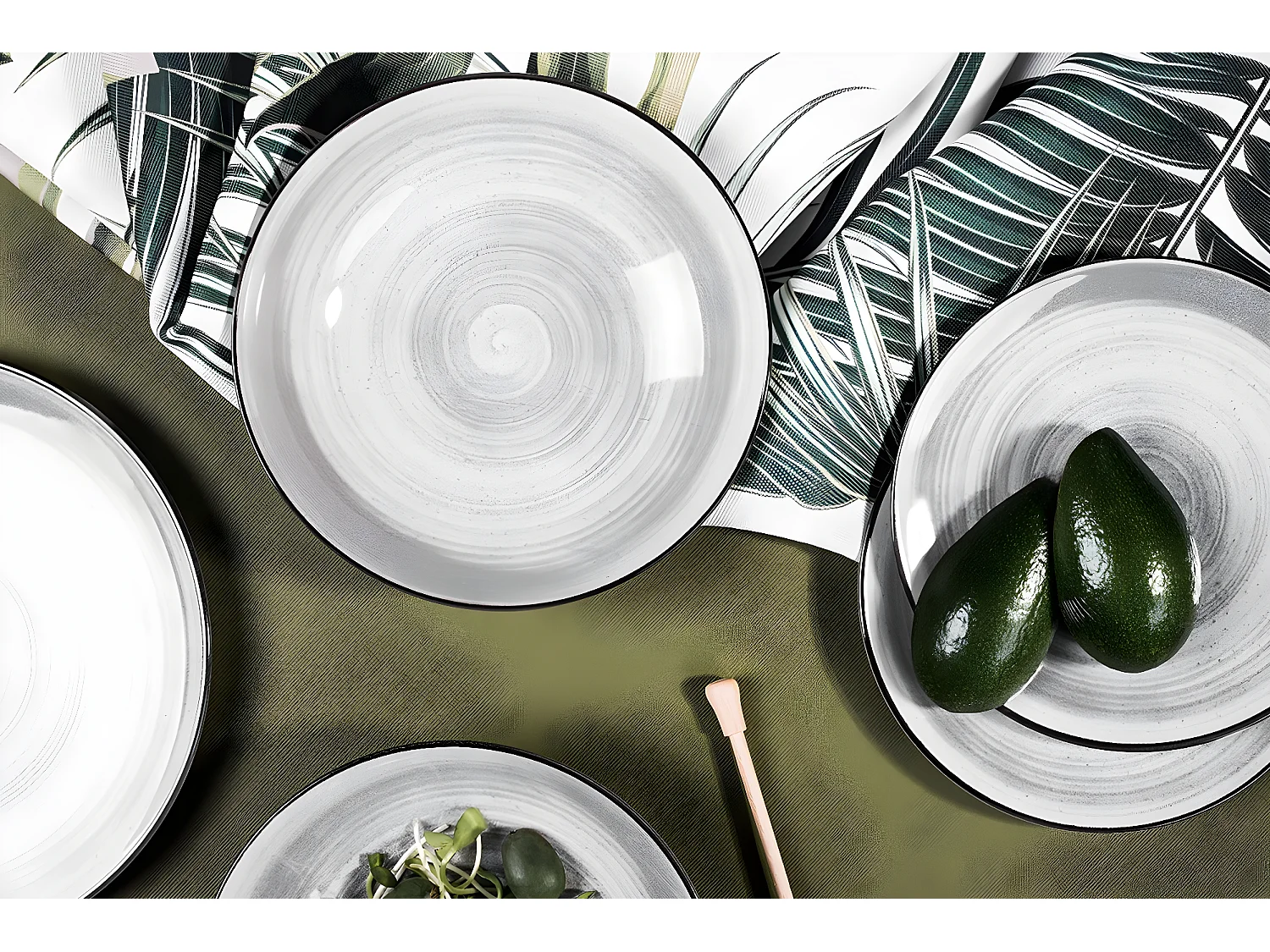 Tafelservice LINARI (36er-Set) - grau/hellgrau - LINARI