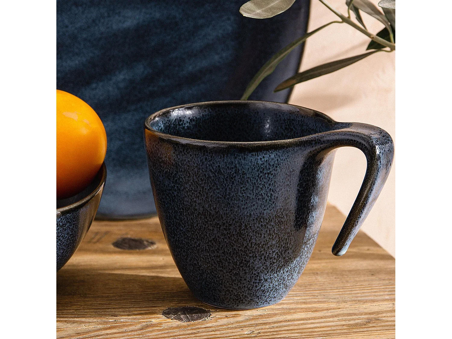 Frühstücksset (12er-Set) - schwarz / graphit / marineblau - TIME BLACK