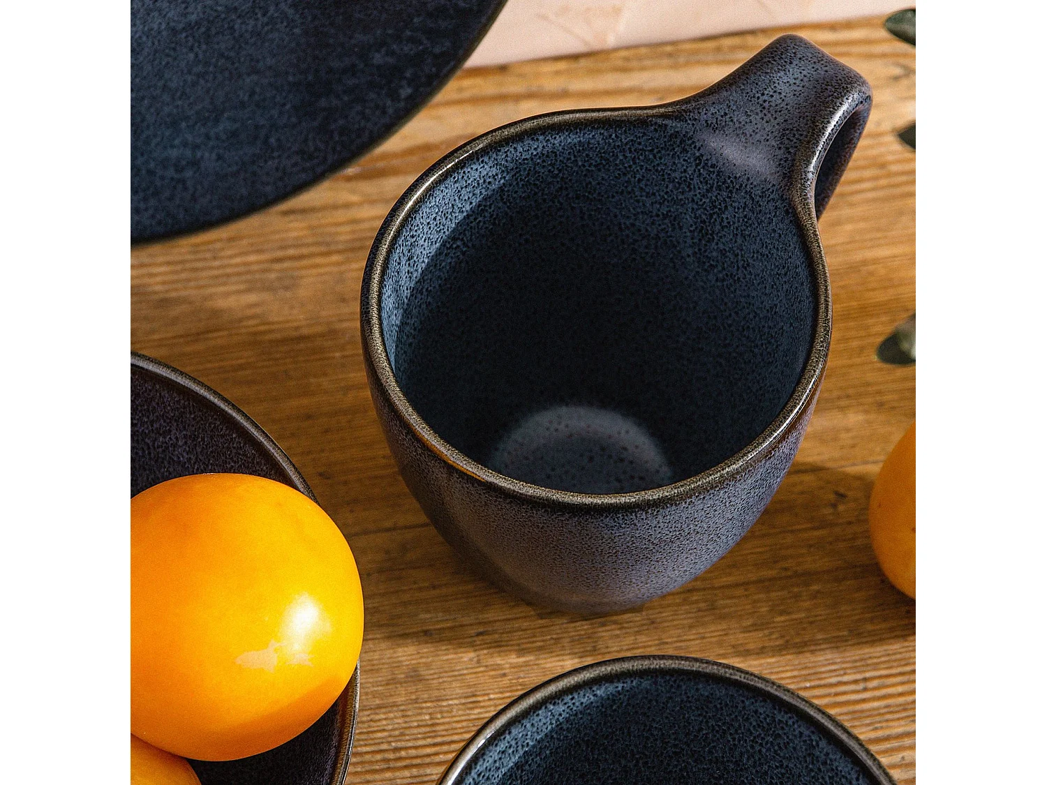 Frühstücksset (12er-Set) - schwarz / graphit / marineblau - TIME BLACK