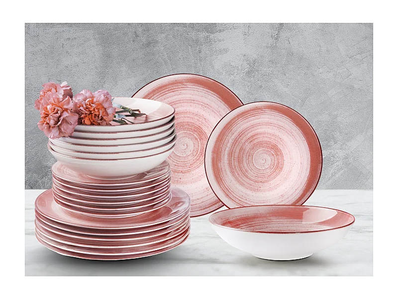 Tafelservice LINARI (18er-Set) - koralle - LINARI