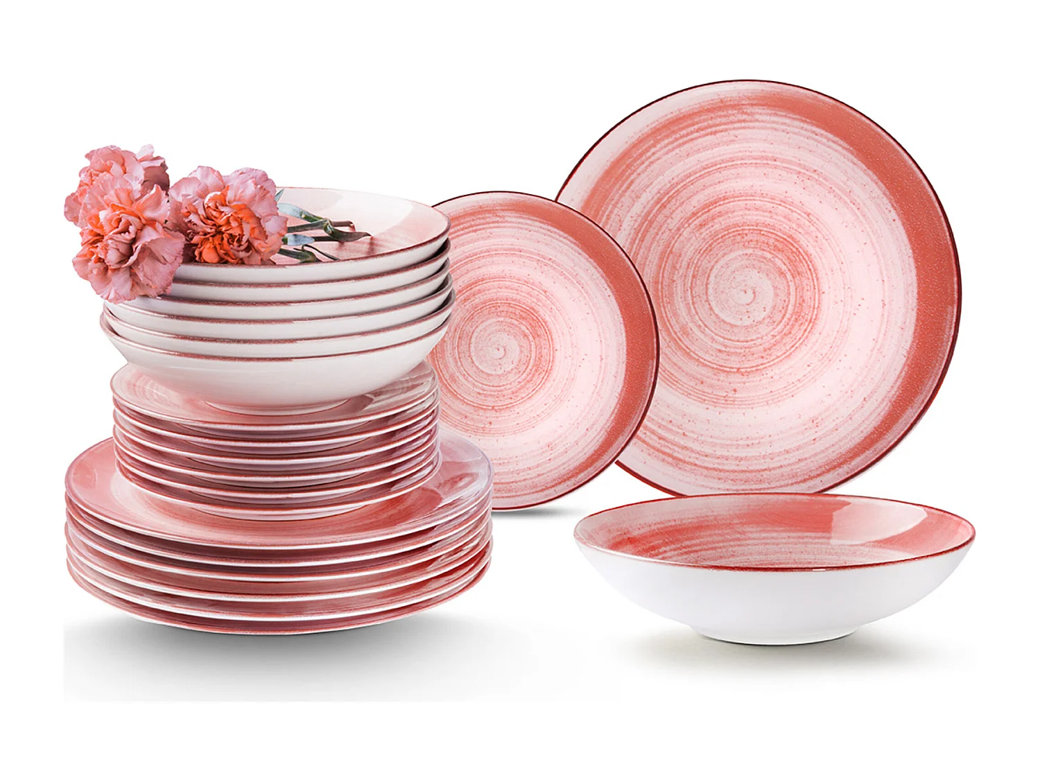 Tafelservice LINARI (18er-Set) - koralle - LINARI