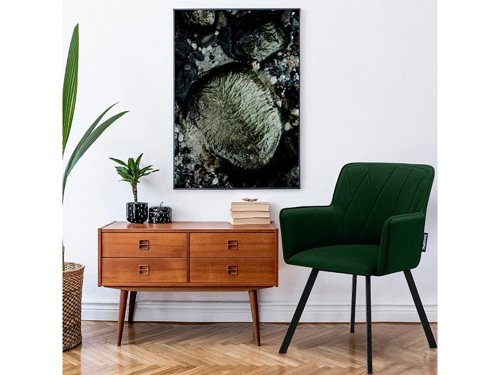 Esszimmerstuhl (2-tlg) - Dunkelgrün - PYRUS