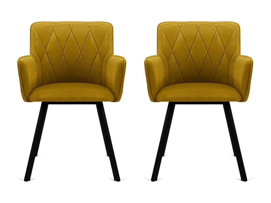 Esszimmerstuhl (2-tlg) - Honiggelb - PYRUS