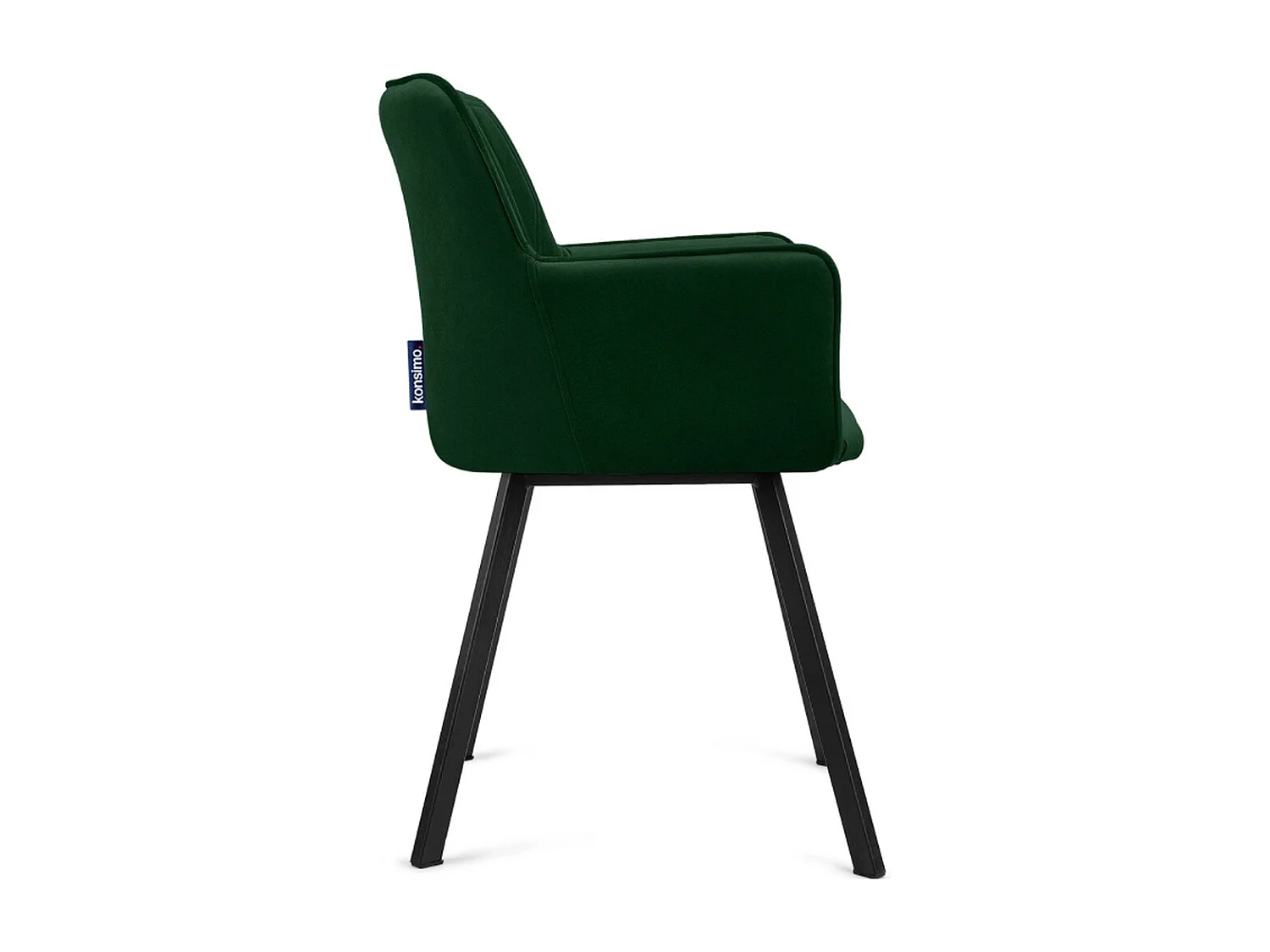 Esszimmerstuhl (2-tlg) - Dunkelgrün/Schwarz - PYRUS