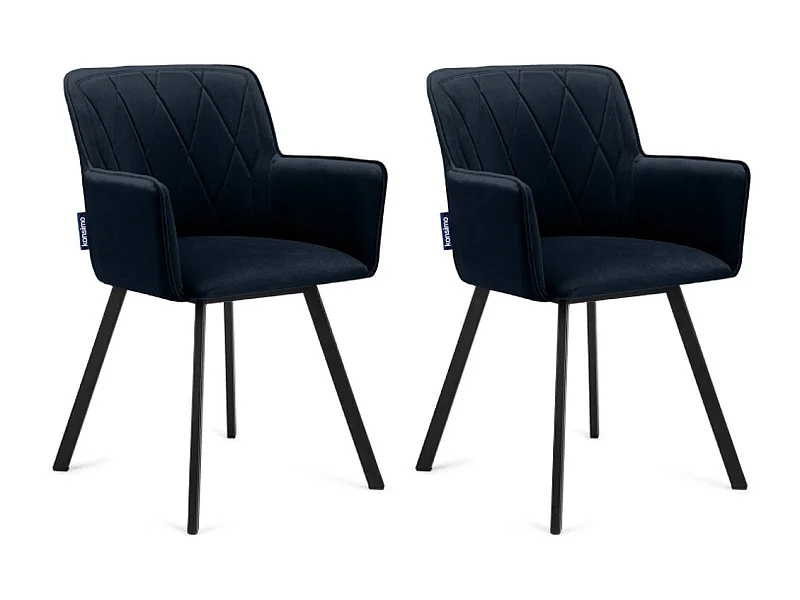 Esszimmerstuhl (2-tlg) - Marineblau - PYRUS