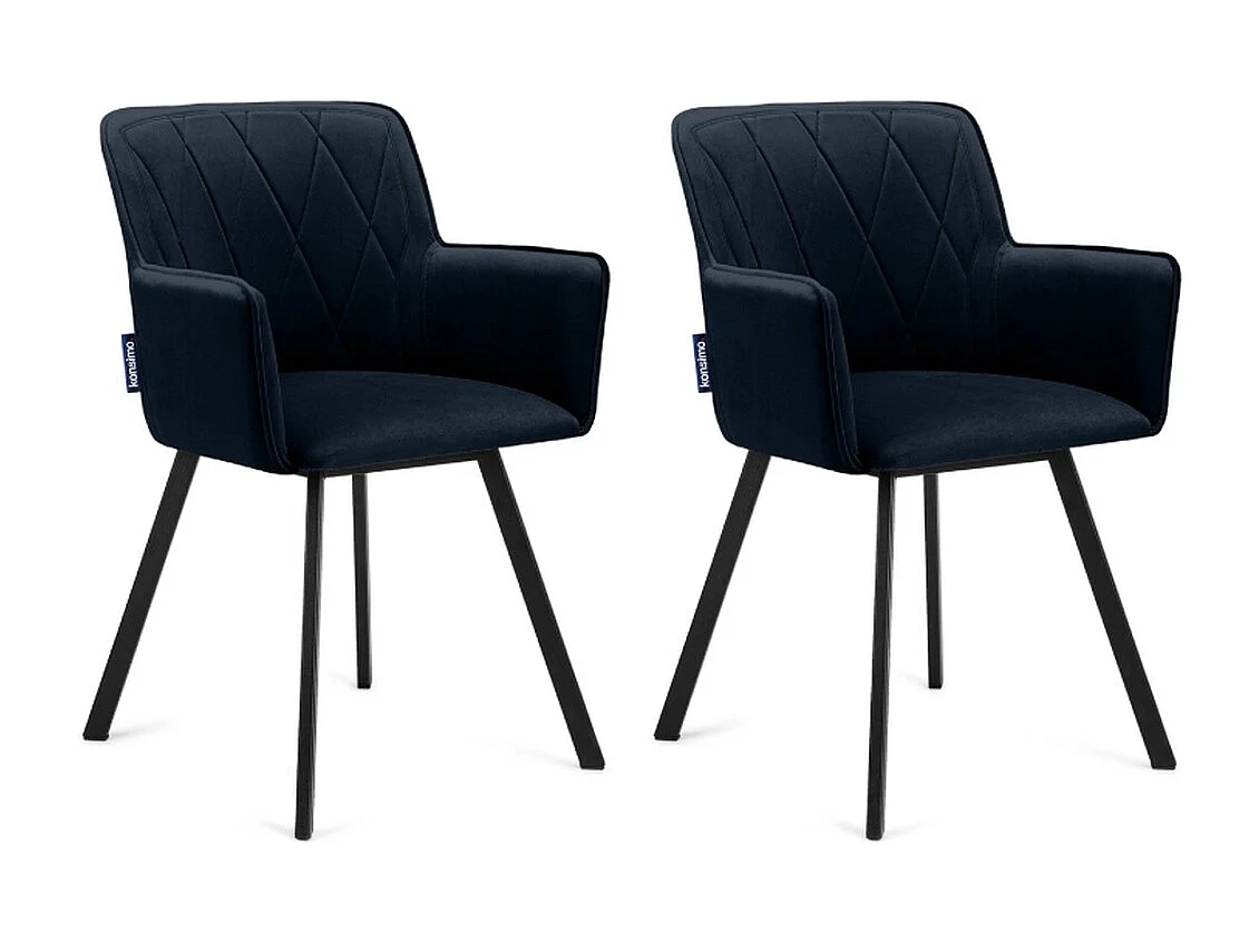 Esszimmerstuhl (2-tlg) - Marineblau - PYRUS