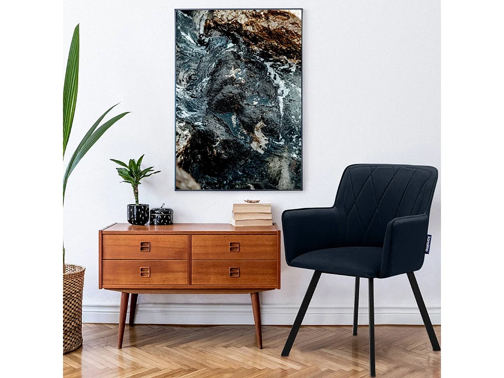 Esszimmerstuhl (2-tlg) - Marineblau - PYRUS