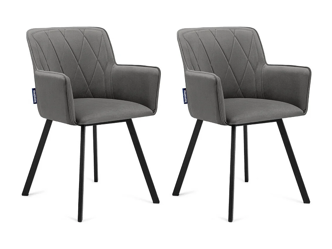 Esszimmerstuhl (2-tlg) - Grau - PYRUS