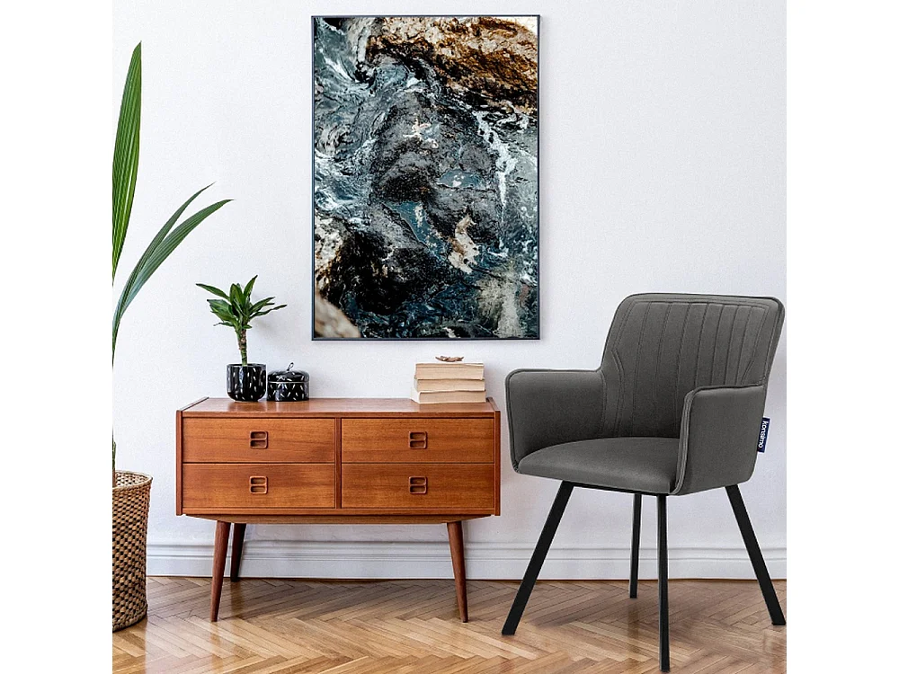 Esszimmerstuhl (2-tlg) - Grau/Schwarz - PYRUS