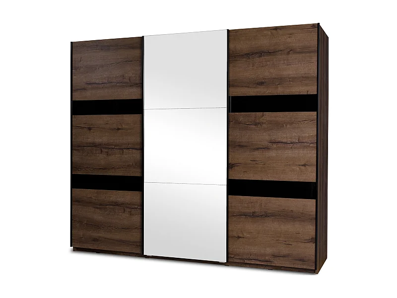 Kleiderschrank - Dunkelbraun - MERO