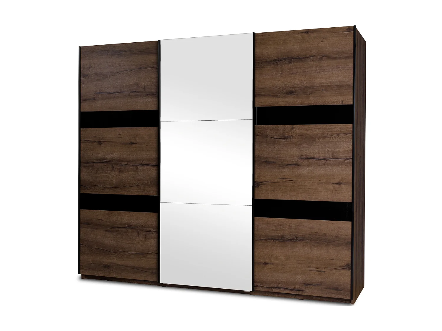 Kleiderschrank - Dunkelbraun - MERO