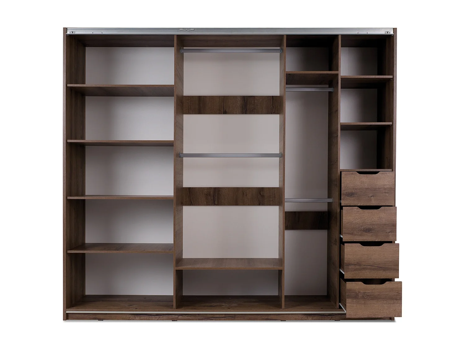 Kleiderschrank - Dunkelbraun - MERO