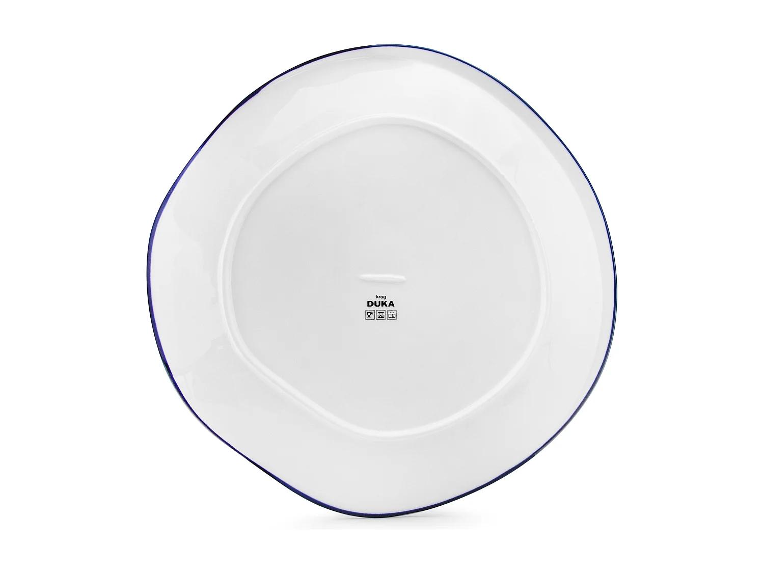 Essteller (6er-Set) - weiß/marineblau - KROG