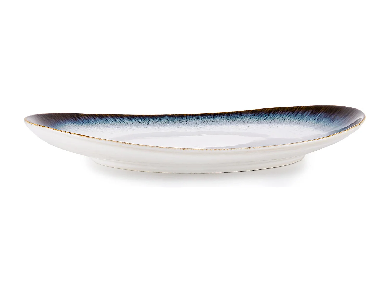 Frühstücksteller 6-tlg - weiß / marineblau / braun - TIME DIM