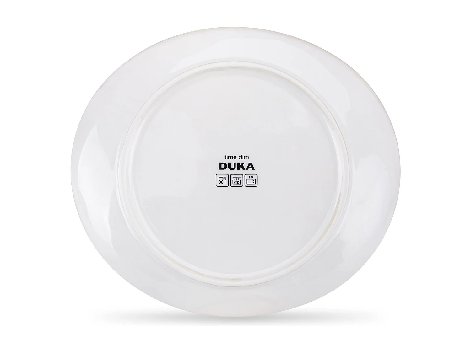 Frühstücksteller 6-tlg - weiß / marineblau / braun - TIME DIM