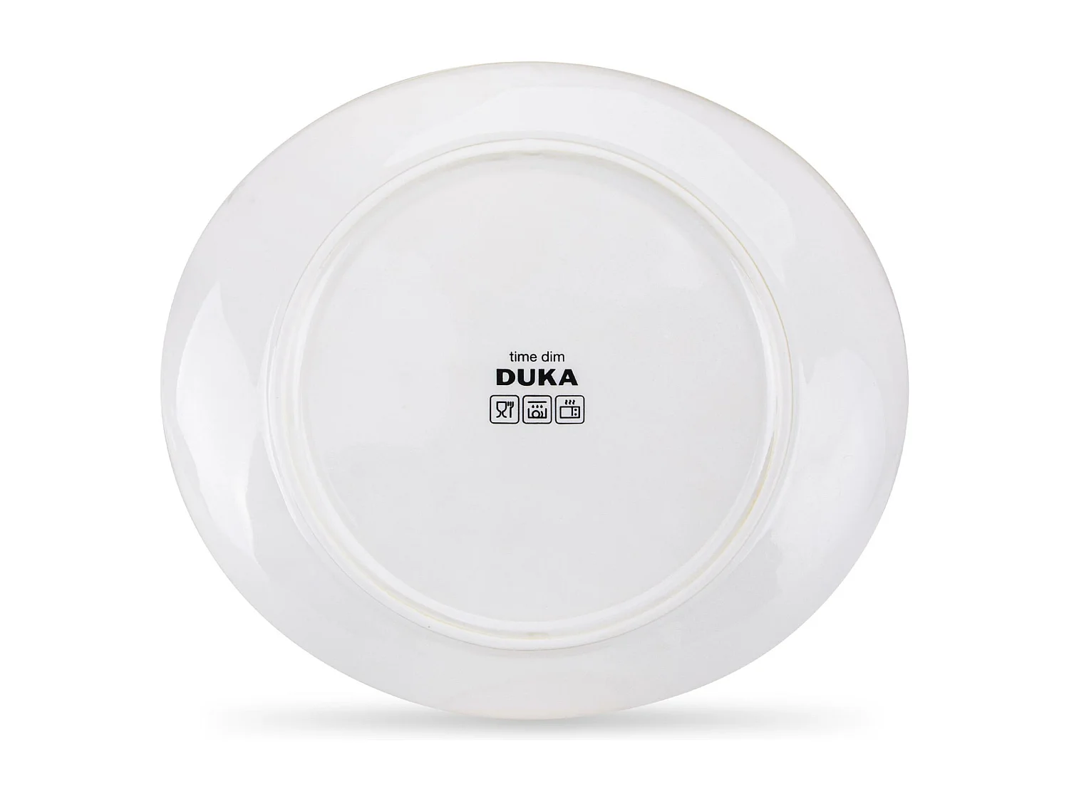 Frühstücksteller 6-tlg - weiß / marineblau / braun - TIME DIM