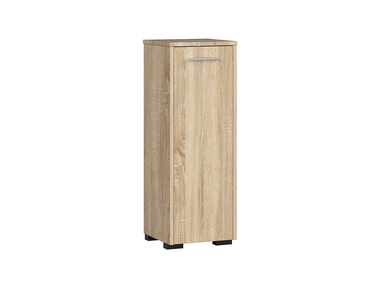 Colonne salle de bains AKORD FIN Chêne Sonoma 30 cm 1 porte façade Chêne Sonoma 2 étagères 30x30x85 cm