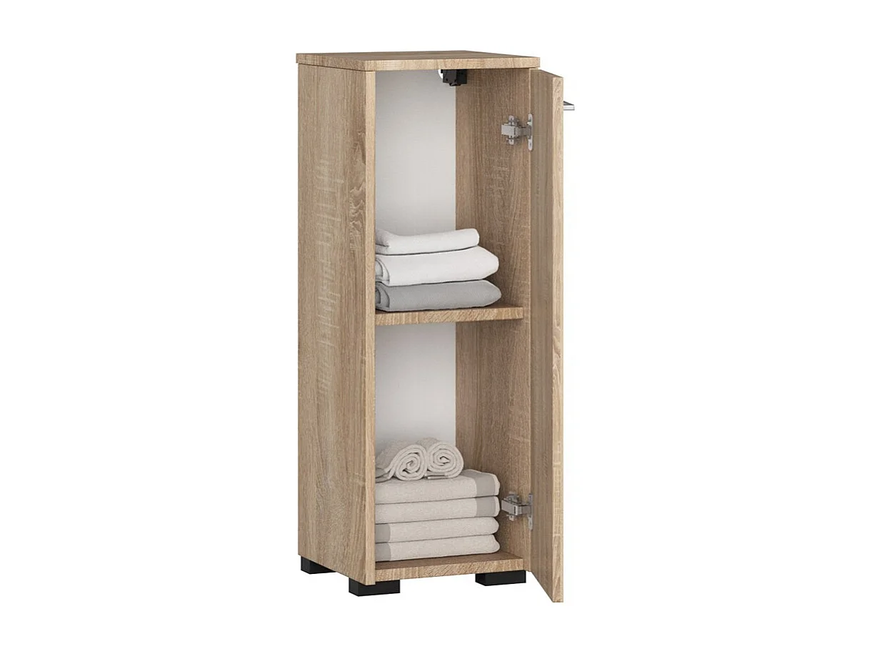 Colonne salle de bains AKORD FIN Chêne Sonoma 30 cm 1 porte façade Chêne Sonoma 2 étagères 30x30x85 cm
