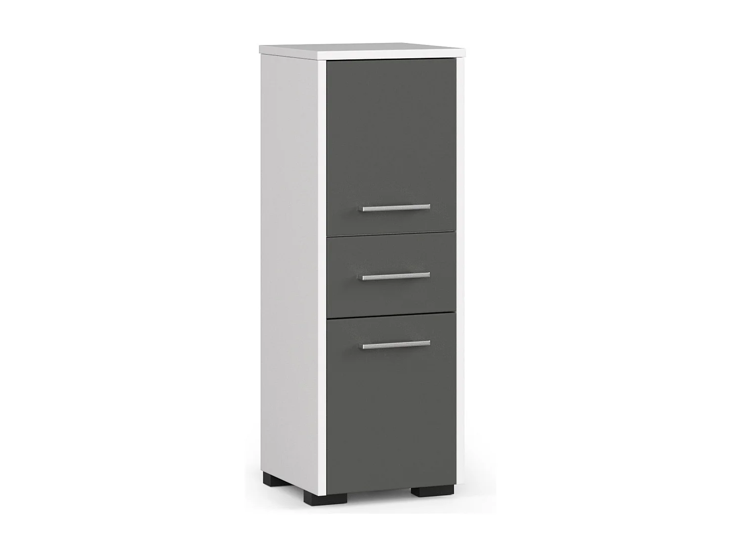 Columna de baño AKORD FIN Roble Sonoma 30 cm 2 puertas 1 cajón frente en color Roble Sonoma 3 estantes 30x30x85 cm