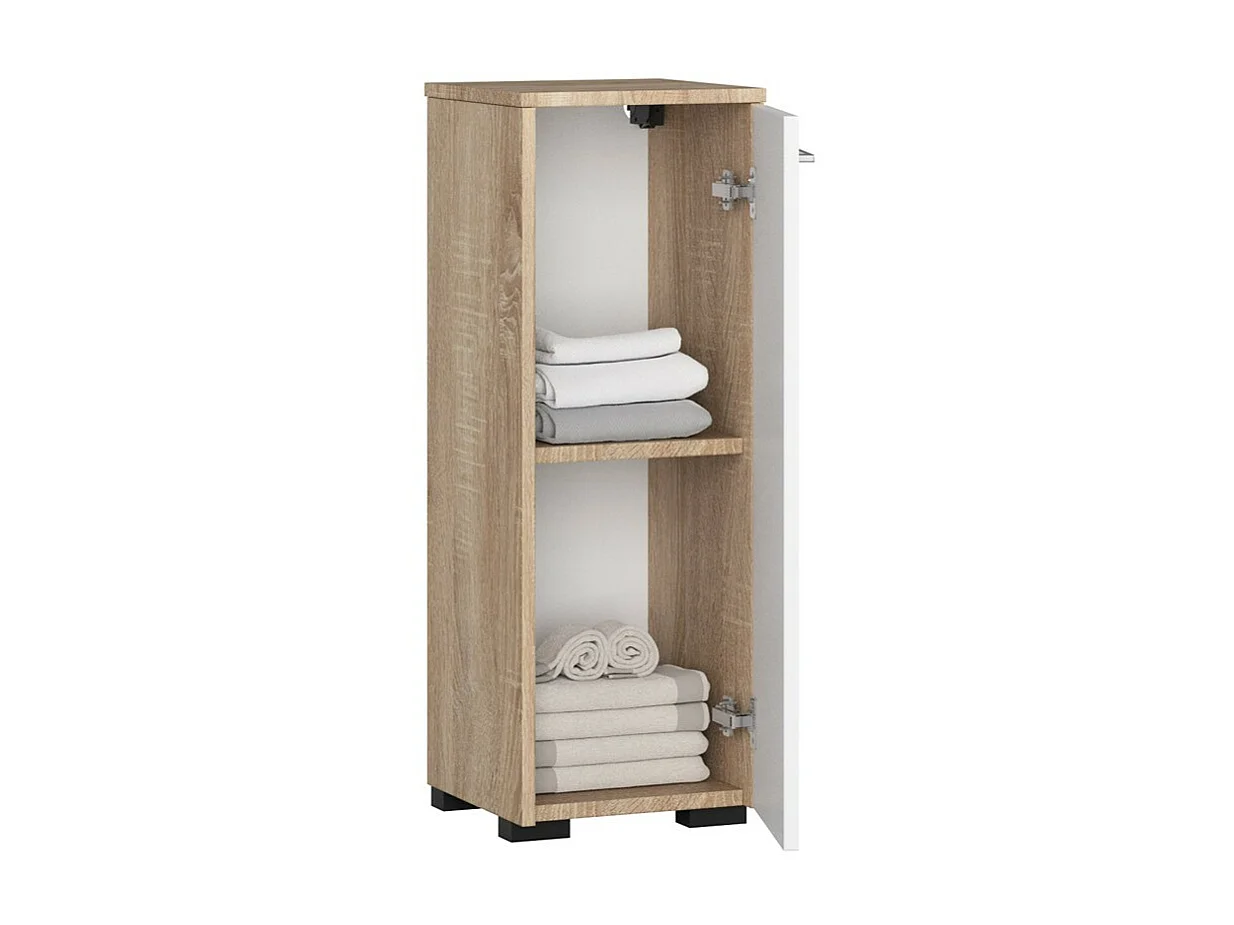 Vrijstaande Badkamerkast FIN S30 1D Eiken Sonoma/Wit
