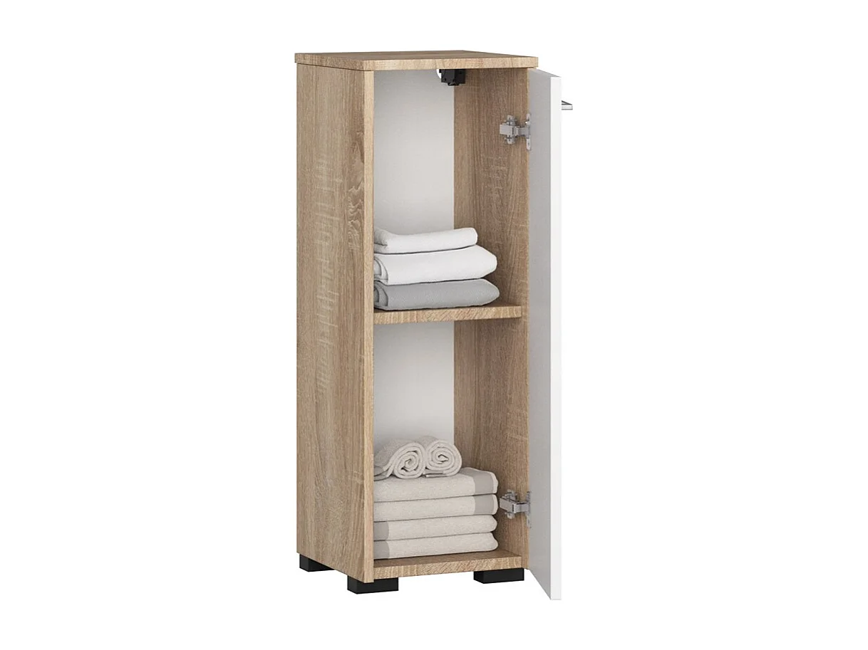 Vrijstaande Badkamerkast FIN S30 1D Eiken Sonoma/Wit