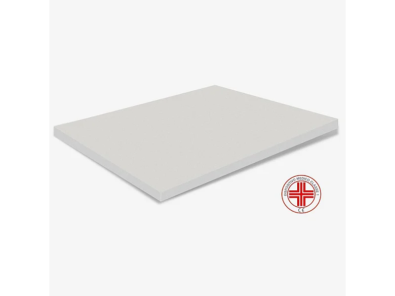 Topper 80x200 aus Memory Foam - Höhe 3 cm, Abziehbar, Bezug Aloe Vera | Matratzenauflage H3