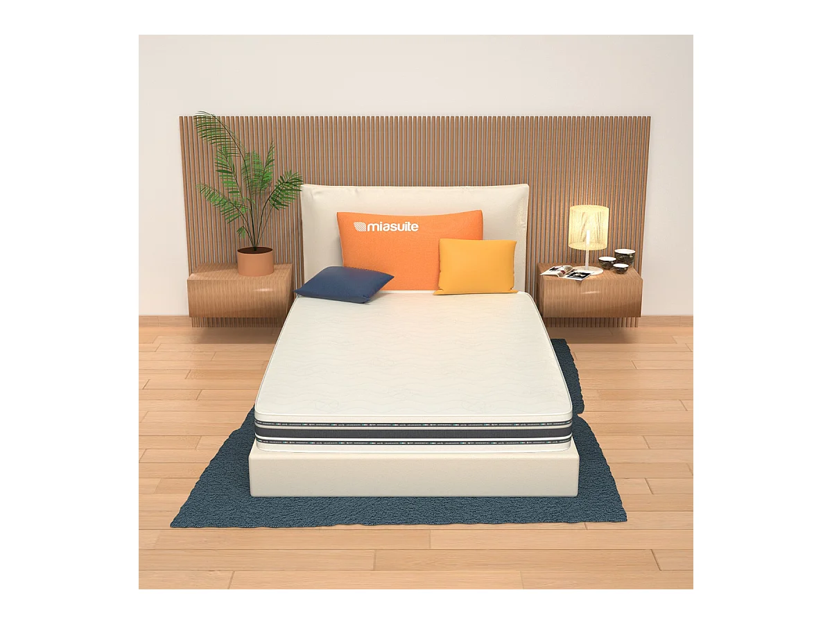 Matratze Memory 120x200  Höhe 23 cm - Abnehmbarer Bezug aus Bayscent, Atmungsaktiv | Petalo