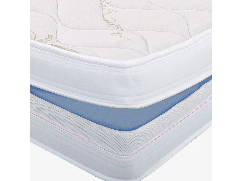 Materasso Singolo 80x190, Alto 24 cm - Waterfoam, Sfoderabile, Rivestimento in Aloe Vera | Goemon