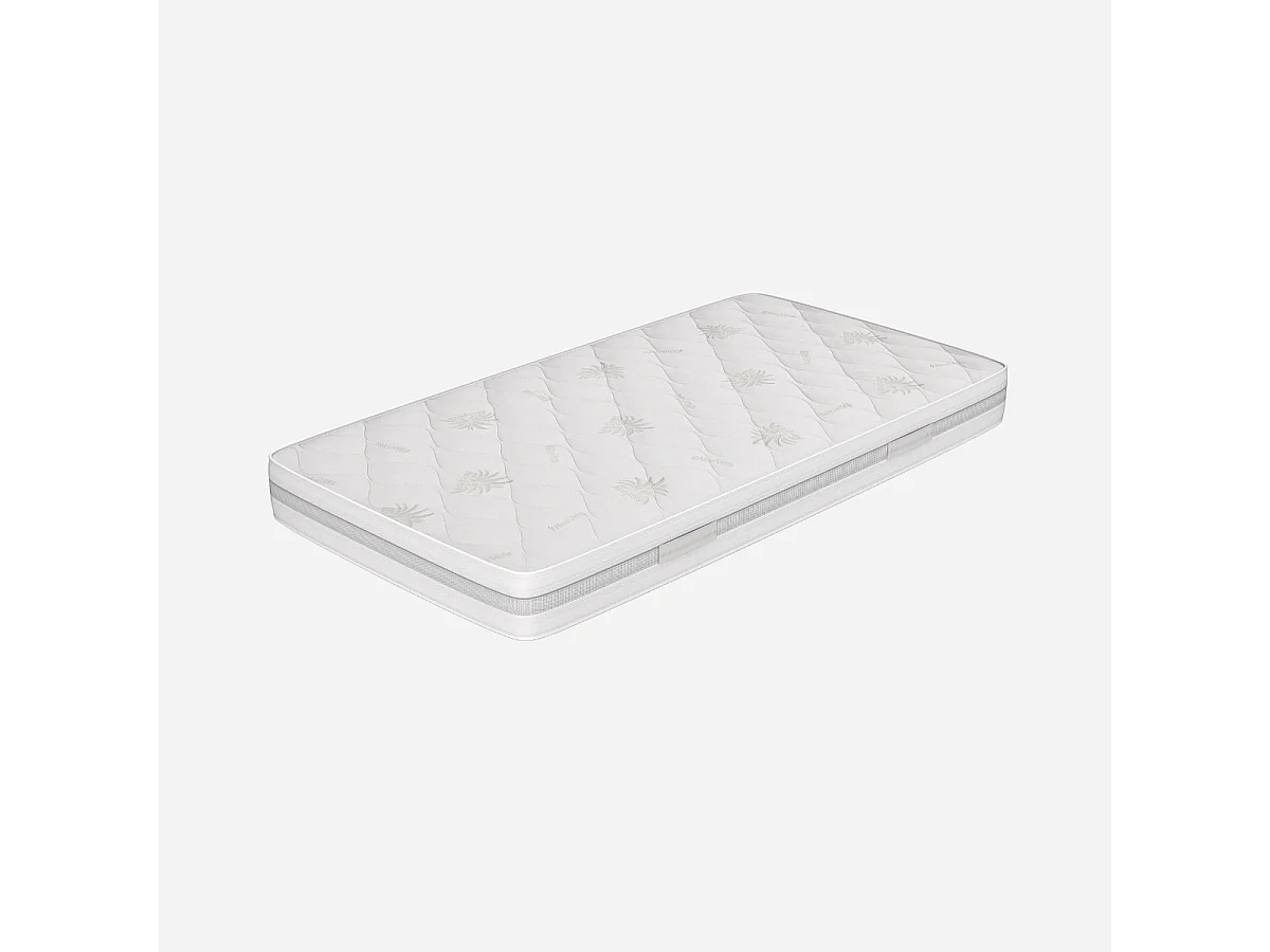 Matratze 80x190 24 cm hoch - Waterfoam, Abziehbar, Bezug aus Aloe Vera | Goemon