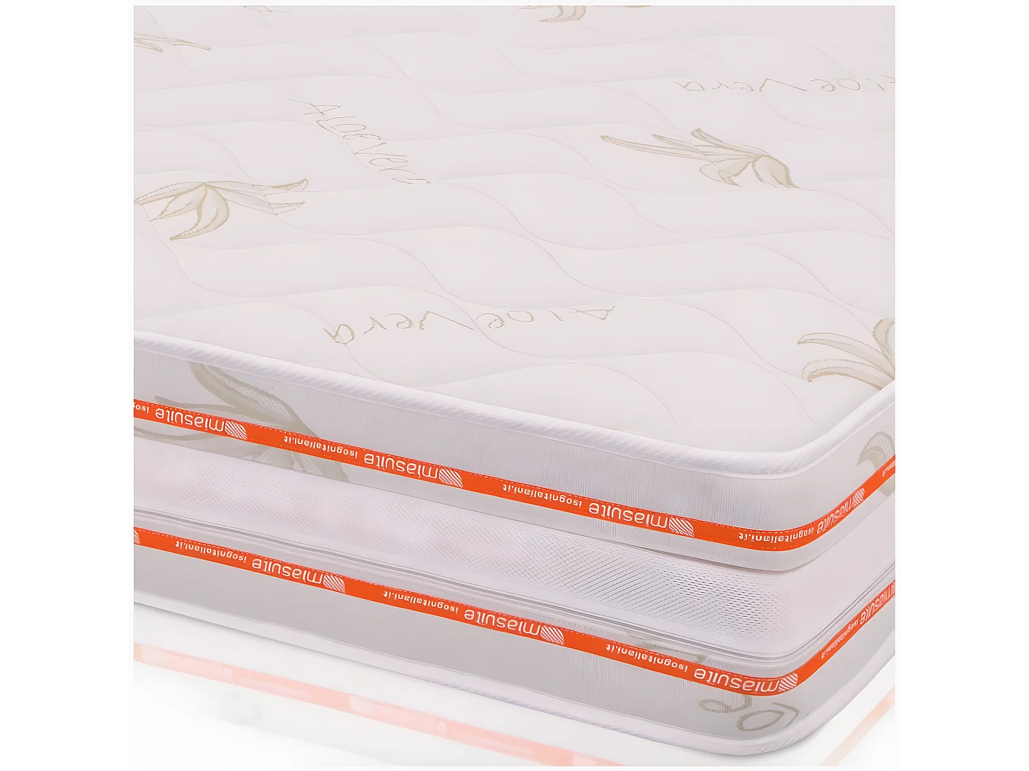 Materasso Multionda Una Piazza e Mezza 120x190, alto 25 cm - Memory, Gel Relaxa, Sfoderabile, Rivestimento Aloe Vera | Piuma