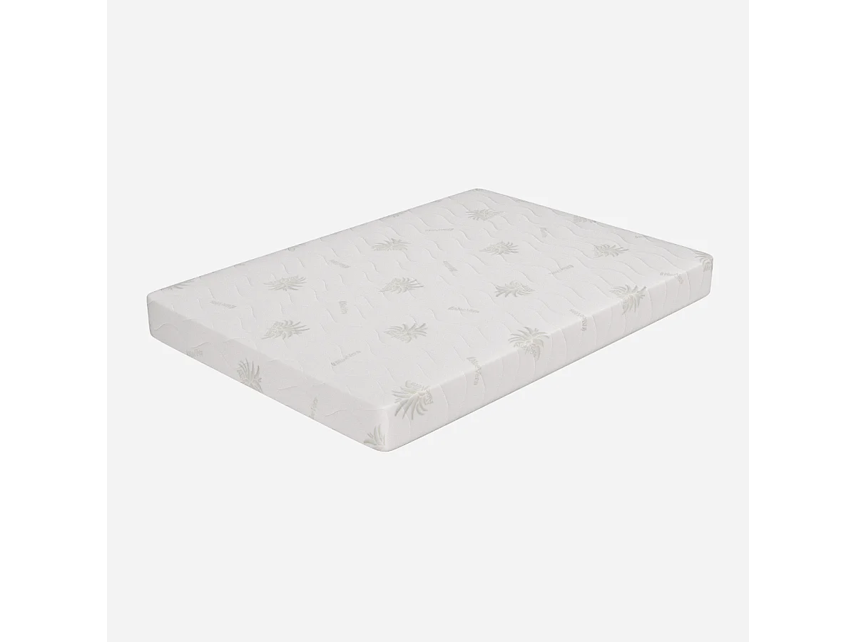 Matelas en mousse à mémoire de forme, 120x190 hauteur 17 cm - Housse amovible, revêtement Aloe Vera | Baldo