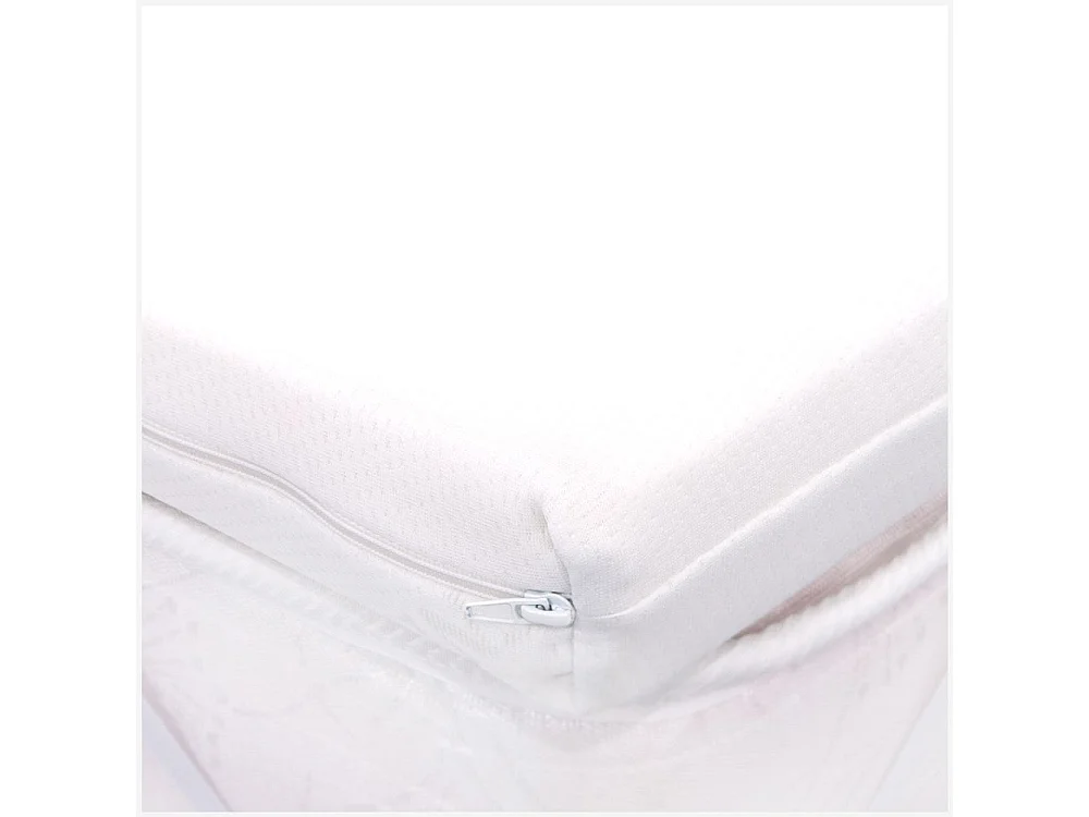 Topper aus Memory Foam 120x200 - 10 cm hoch, abziehbar, Gewebe Aloe Vera| Matratzenauflage H10