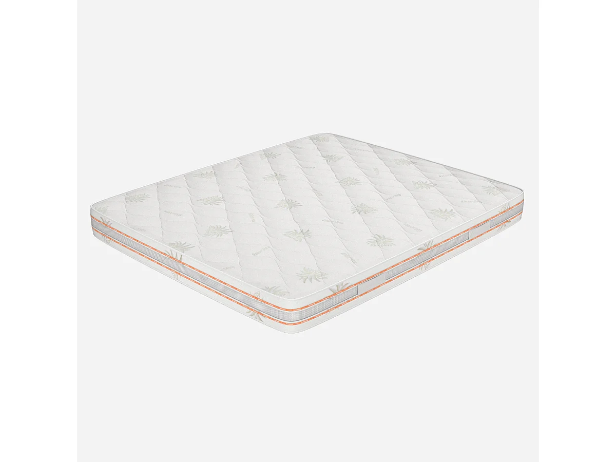 Materasso Matrimoniale 160x190 Memory, alto 25 cm - Rivestimento in Aloe Vera, Traspirante | Top H25