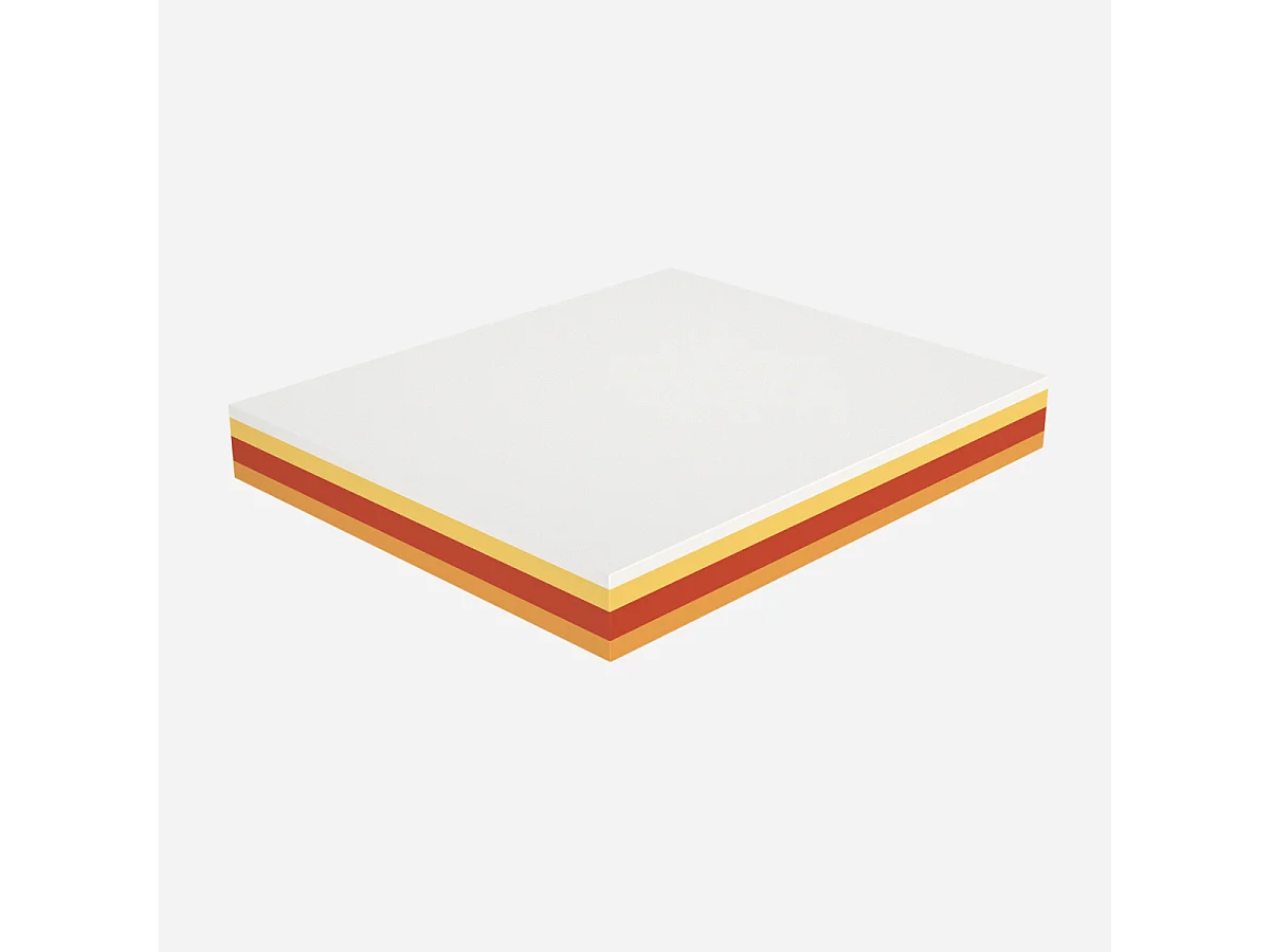 Mehrschichtige Matratze 120x190 Höhe 25 cm - Memory, Relaxa-Gel, Bezug Aloe Vera | Top Air Relaxa