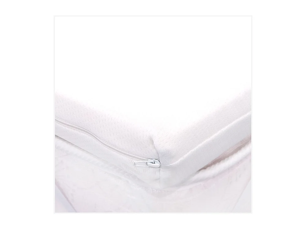 Topper aus Memory Foam 80x190 - 10 cm hoch, abziehbar, Gewebe Aloe Vera| Matratzenauflage H10
