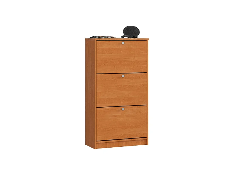 Schuhschrank AKORD in der Farbe Erle mit 3 Schuhkipper B60 x H113 x T28,5 cm Gewicht 30 kg