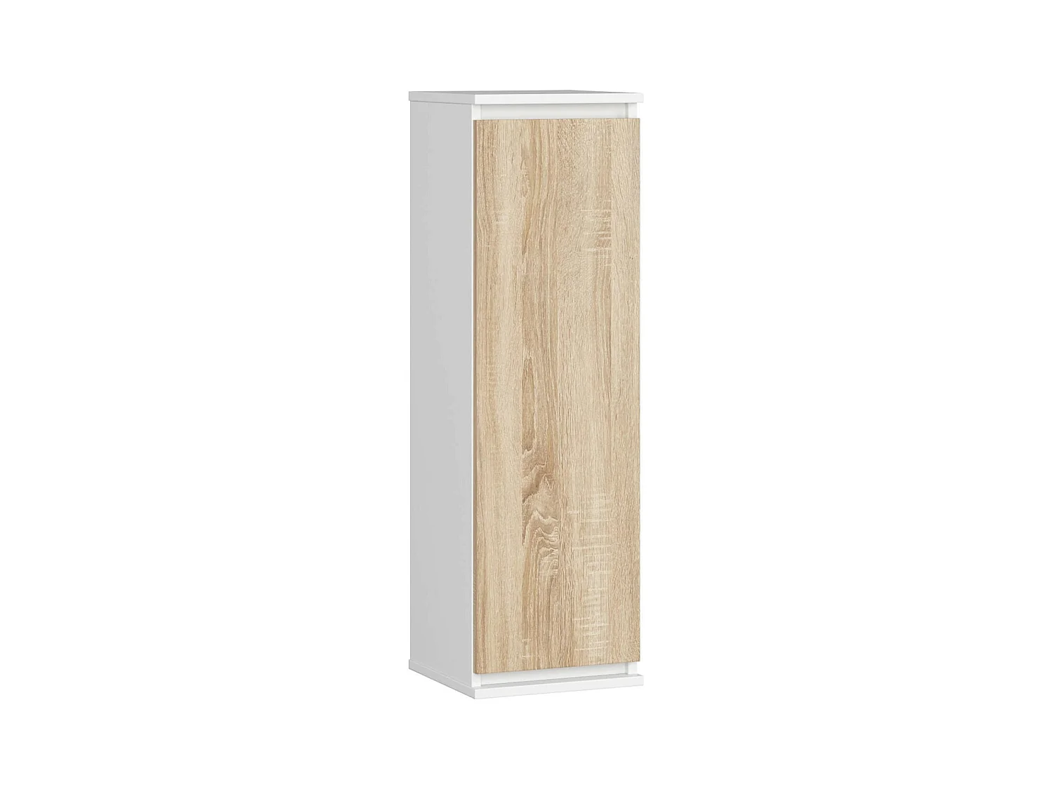 Armario colgante AKORD W30 Blanco 30 cm 1 puerta frente en color Roble Sonoma 3 estantes 30x30x99 cm
