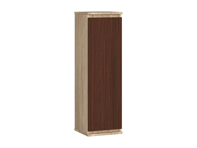 Armoire murale AKORD W30 Chêne Sonoma 30 cm 1 porte façade Wengé 3 étagères 30x30x99 cm
