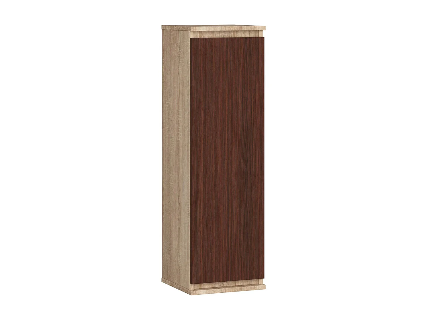 Armoire murale AKORD W30 Chêne Sonoma 30 cm 1 porte façade Wengé 3 étagères 30x30x99 cm