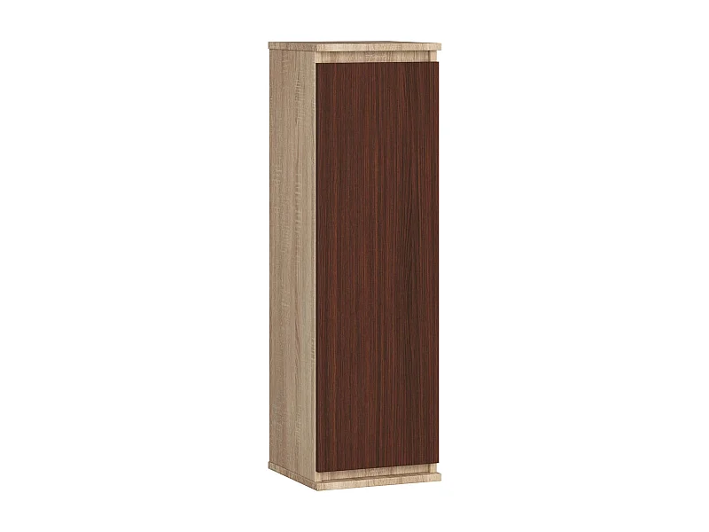 Armoire murale AKORD W30 Chêne Sonoma 30 cm 1 porte façade Wengé 3 étagères 30x30x99 cm