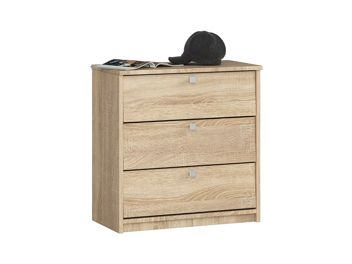 Meuble à chaussures AKORD MINI Chêne Sonoma 60 cm 3 portes façade Chêne Sonoma 3 étagères 60x31x62 cm