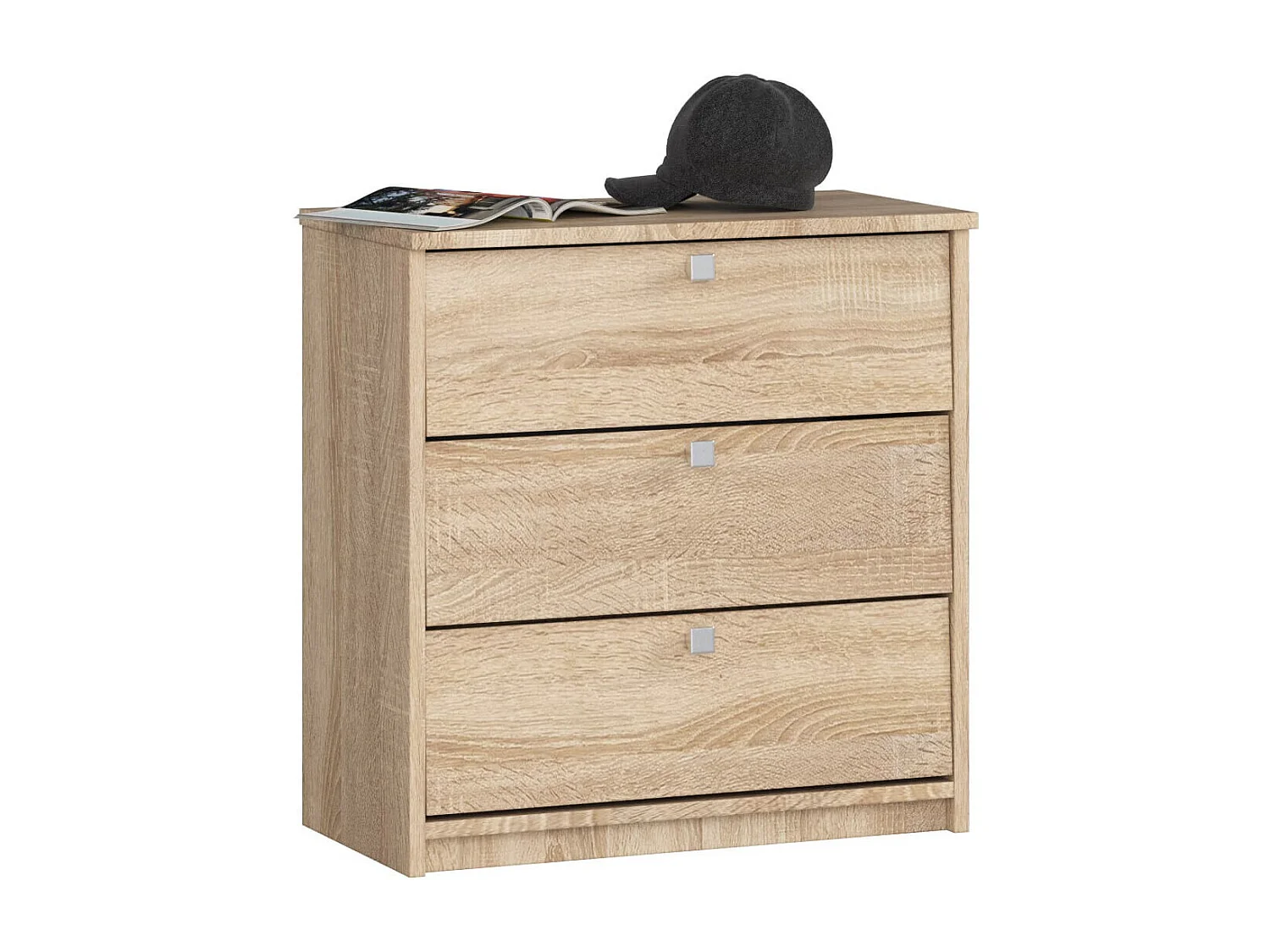 Meuble à chaussures AKORD MINI Chêne Sonoma 60 cm 3 portes façade Chêne Sonoma 3 étagères 60x31x62 cm