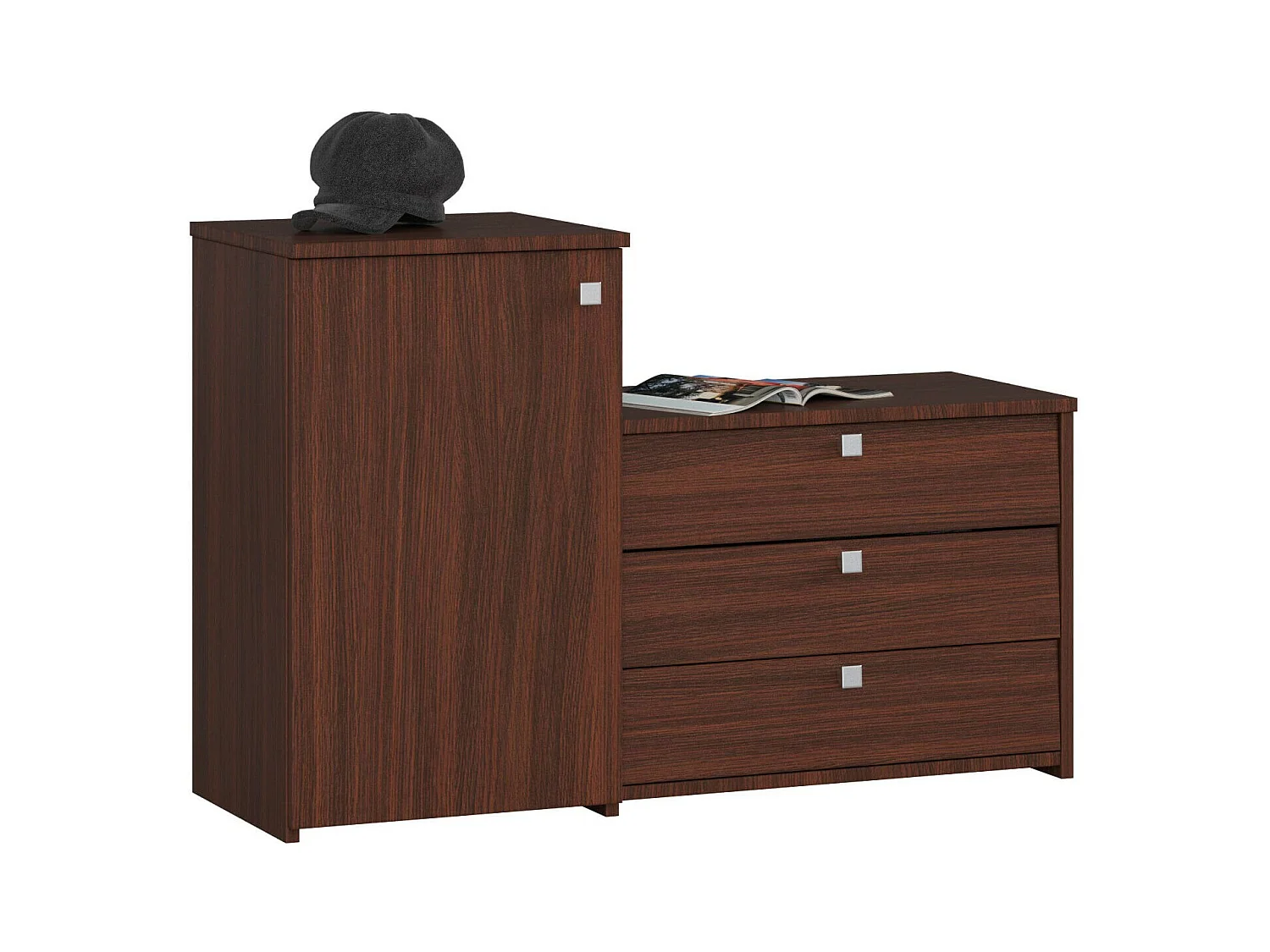 Scarpiera AKORD S16 Wengé 98,4 cm 4 ante 98,4x33x68 cm