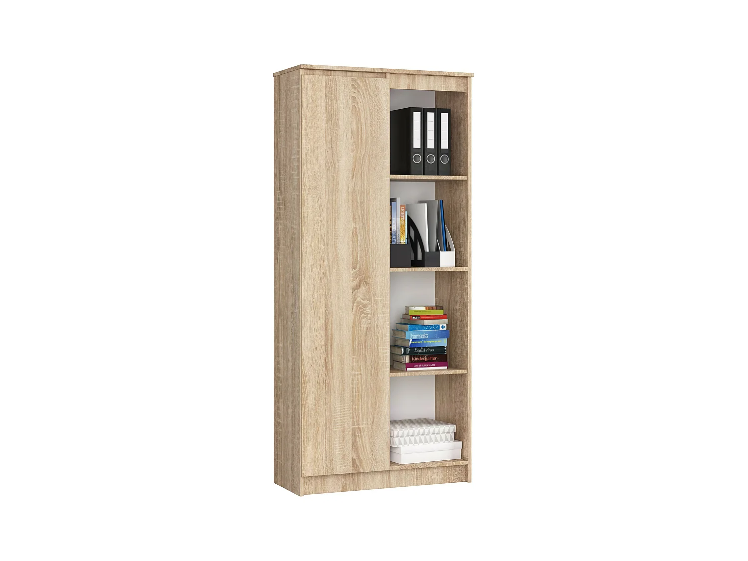 Armadio da ufficio AKORD R80 Sonoma Quercia 80 cm 1 anta 80x35x180 cm